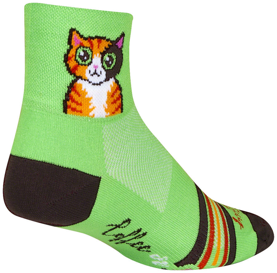 SockGuy Classic Cat Buzz Socks - 3" Large/X-Large