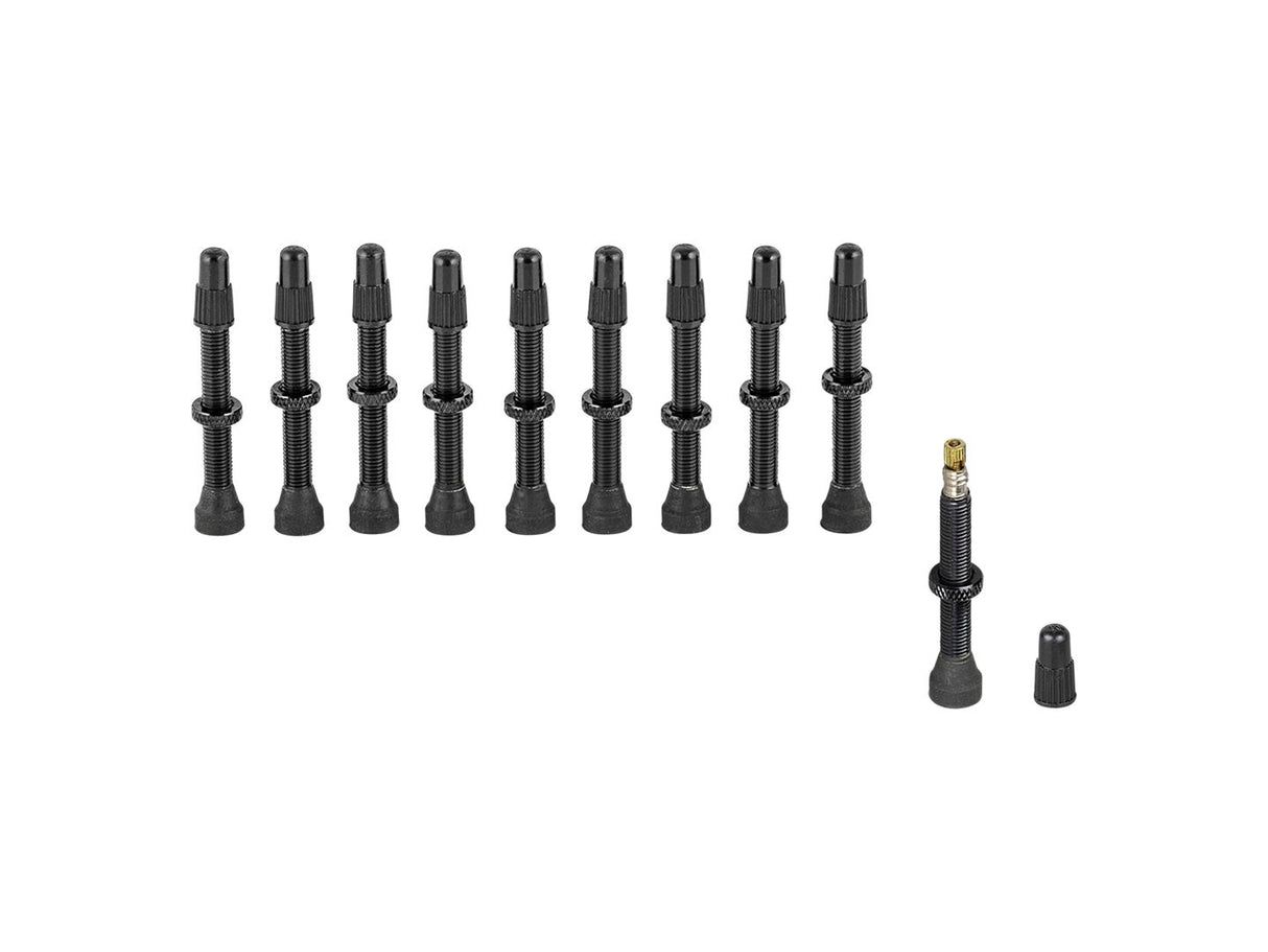 Valve Stan's NoTubes Presta 35mm Aluminum Black 10 Pack