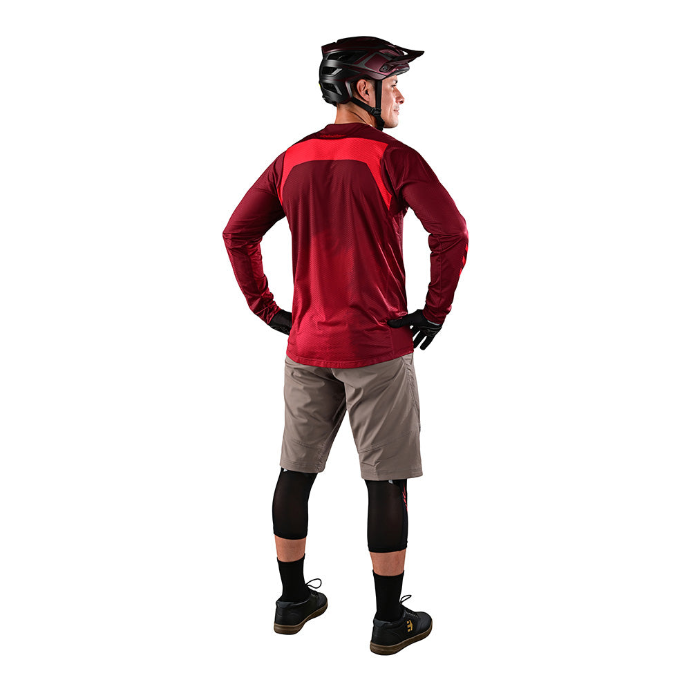 Skyline Air LS Jersey Fades Wine