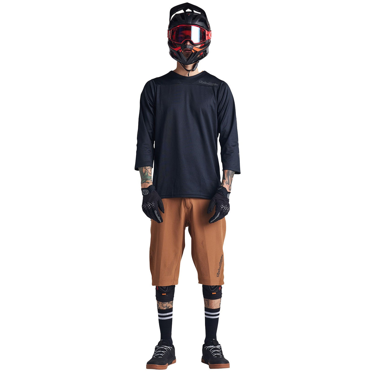Ruckus 3/4 Jersey Solid Black