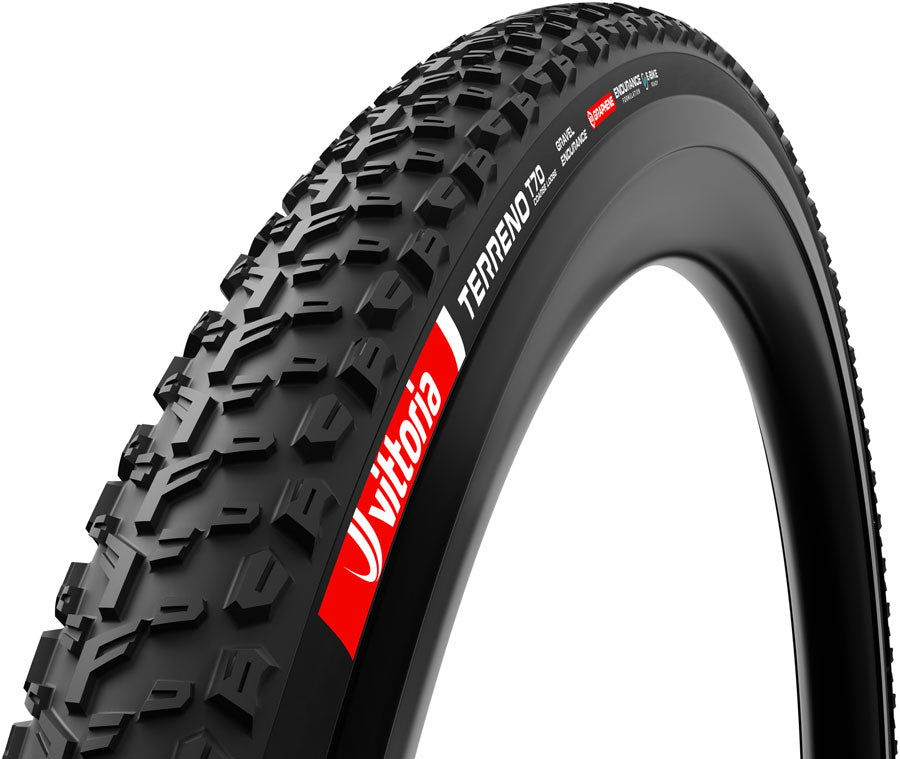 Neumático Vittoria Terreno T70 Grueso y Suelto - 700 x 40 Tubeless Plegable Negro Gravel Endurance Graphene G2.0