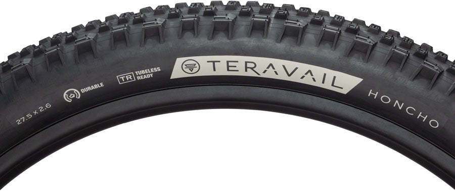 Neumático Teravail Honcho - 27,5 x 2,6 sin cámara, plegable, negro, compuesto de agarre duradero