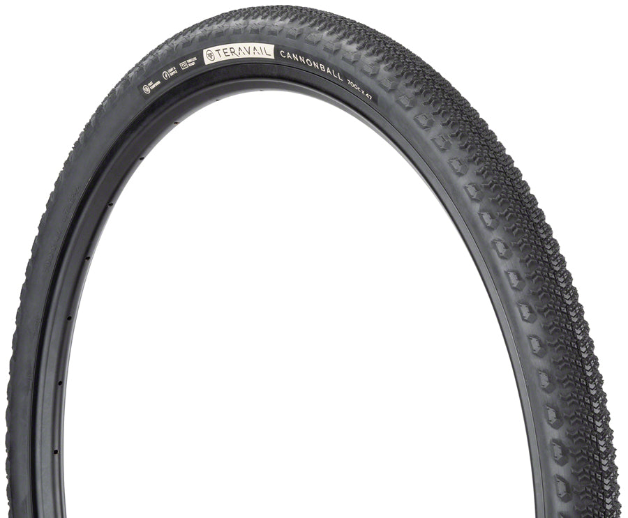 Neumático Teravail Cannonball - 700 x 47 Tubeless Plegable Negro Ligero y Flexible