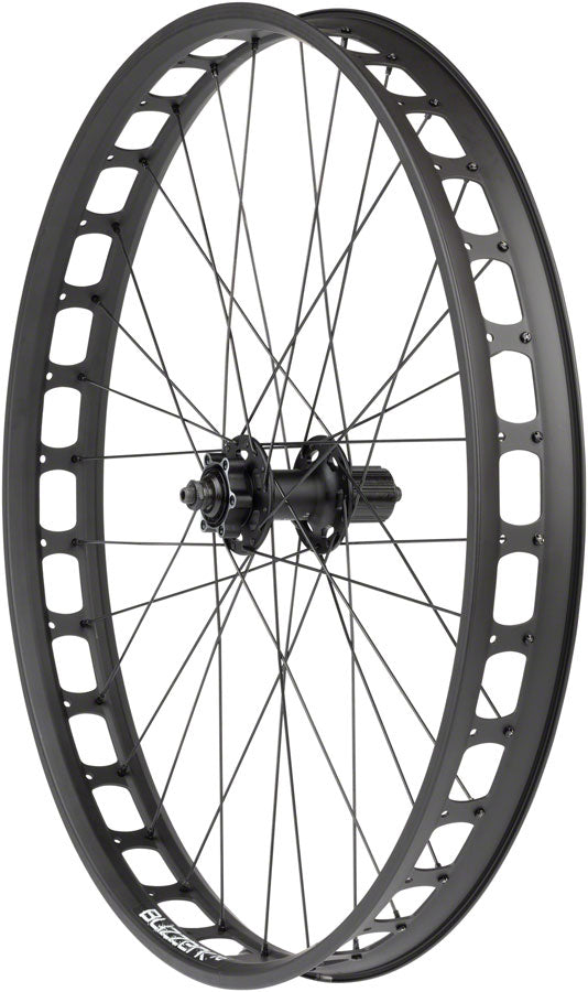 Quality Wheels Blizzerk Rear Wheel - 26" Fat Black - 26", 12 x 197mm, HG 11