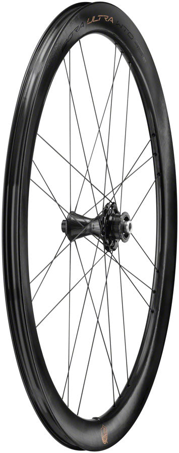 Rueda delantera Campagnolo Bora Ultra WTO 45 - 700c 12 x 100 mm Center-Lock, ajuste bidireccional, gris