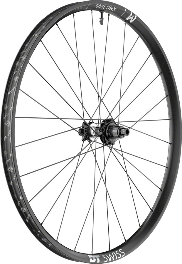 Rueda trasera DT Swiss XMC 1200 Spline de 29", 12 x 148 mm, 6 tornillos, XD/Micro Spline, trinquete DEG 90, negro