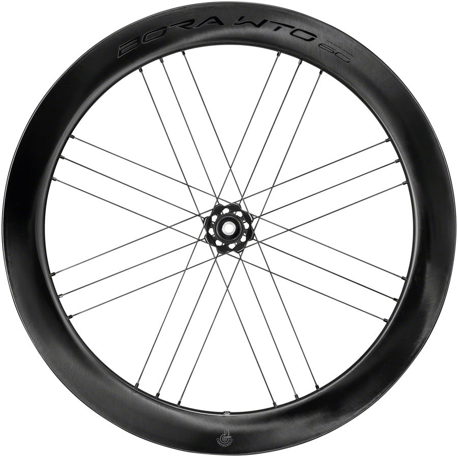 Rueda delantera Campagnolo Bora WTO 60 C23 - 700c QR x 100 mm Center-Lock, ajuste bidireccional, carbono