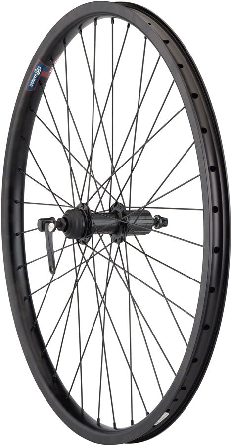 Rueda trasera Quality Wheels Value HD Series - Freno de disco/llanta de 26" QR x 135 mm con bloqueo central, HG 10 BLK