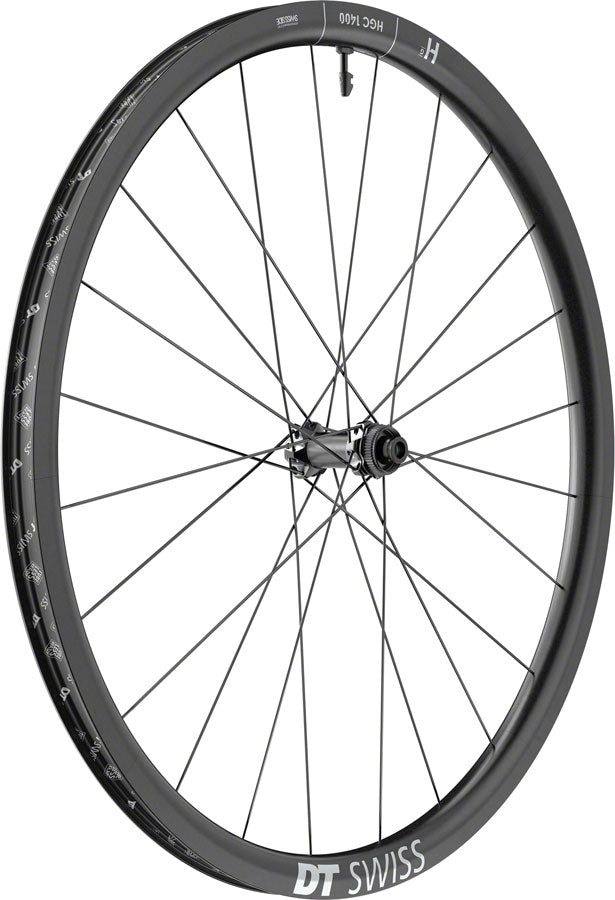 Rueda delantera DT Swiss HGC 1400 Spline 30 - 700c 12 x 100 mm, Center-Lock, negra