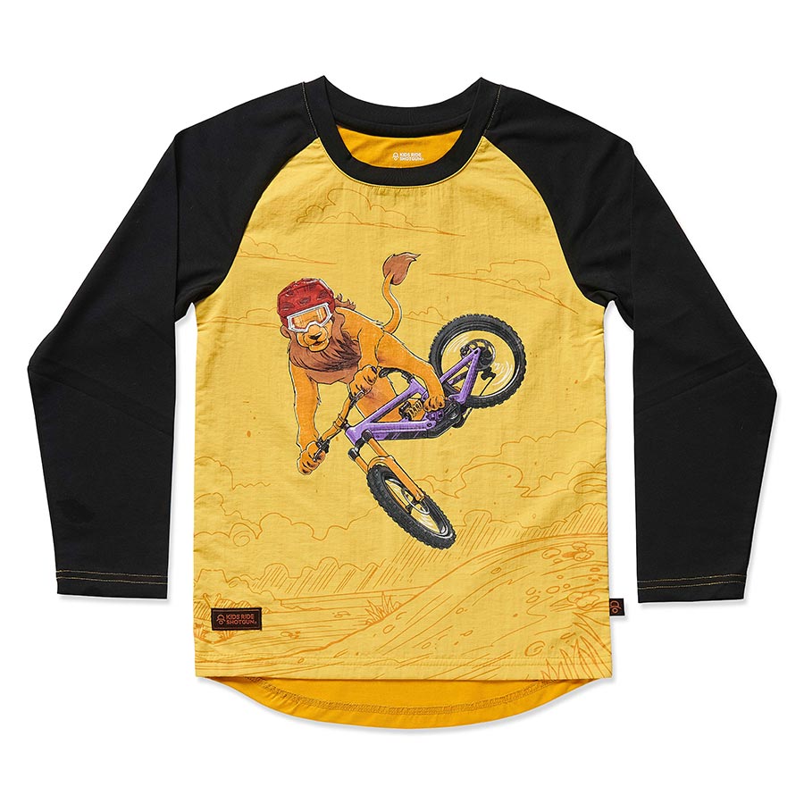 Kids Ride Shotgun Windproof MTB Kids Youth Jersey Lion M