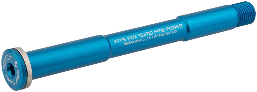 Wolf Tooth Front Thru Axle - FOX 15 x 110mm Blue