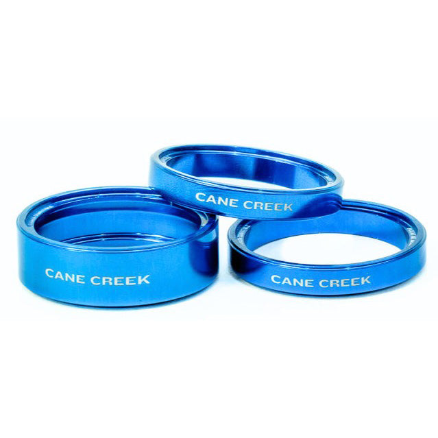 Cane Creek Interlok Chroma Studio Headset Spacer Kit - (1) 10mm (2) 5mm Blue