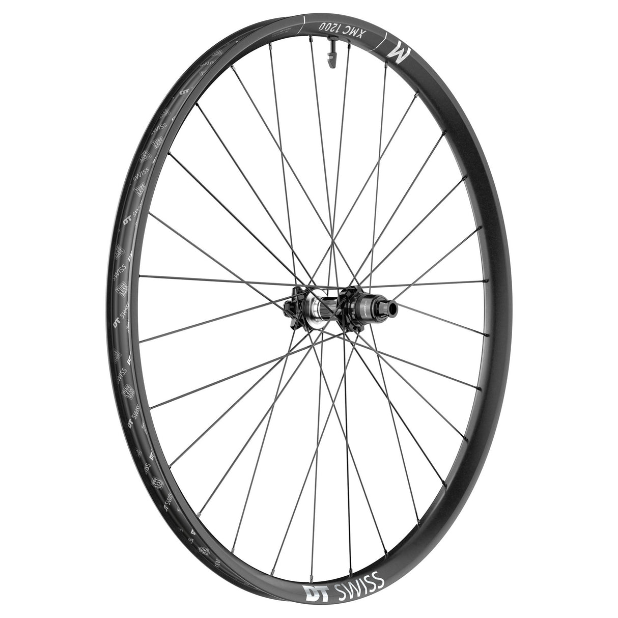 Rueda trasera DT Swiss XMC 1200 Spline de 29", 12 x 148 mm, 6 tornillos, XD/Micro Spline, trinquete EXP 54, color negro