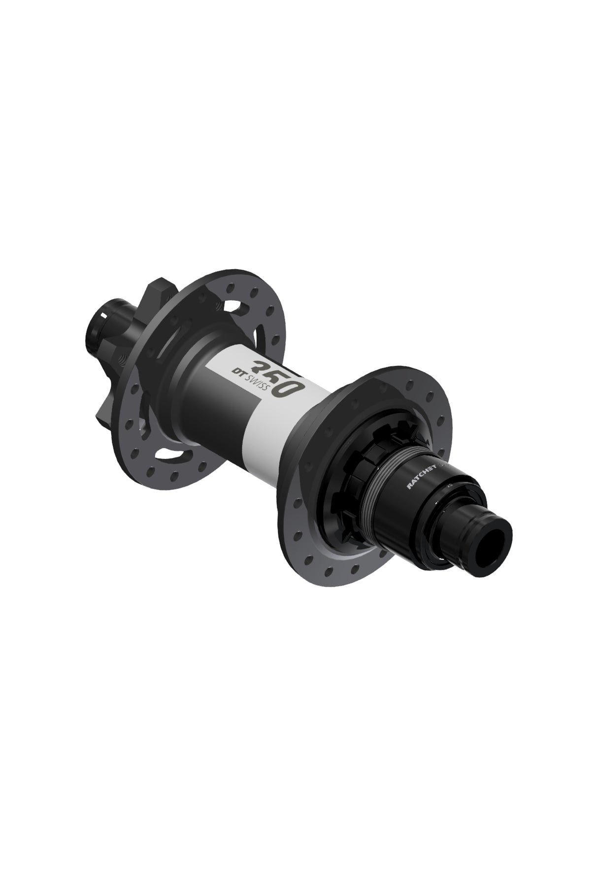 Buje trasero DT Swiss 350 DEG - 12 x 157 mm, 6 tornillos, XD, negro, 32 agujeros, 72 puntos