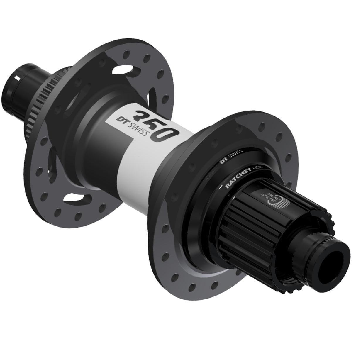 Buje trasero DT Swiss 350 DEG - 12 x 148 mm, Center-Lock Micro Spline BLK 28H 72pt