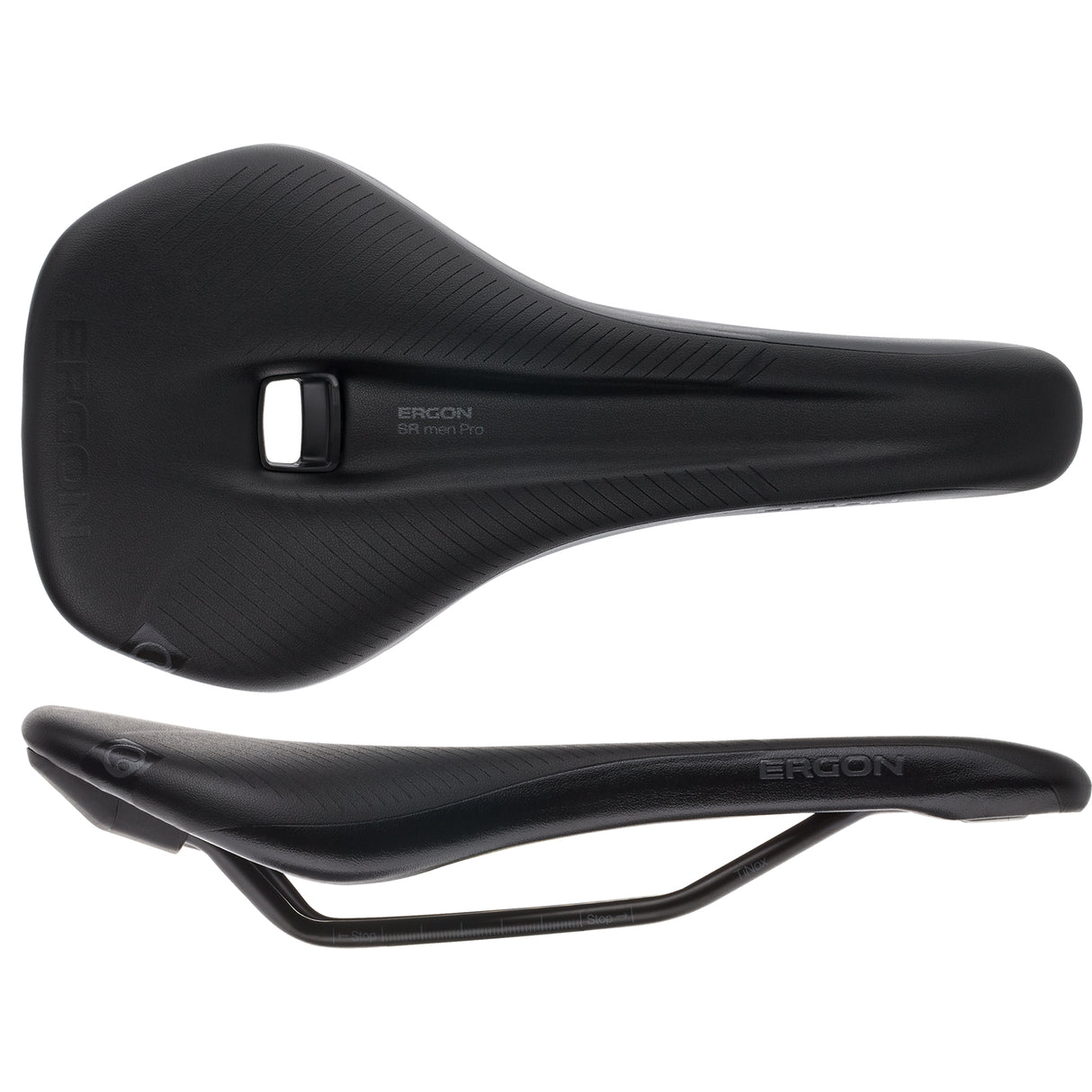 Sillín Ergon SR Pro - Titanium Stealth para hombre, talla pequeña/mediana