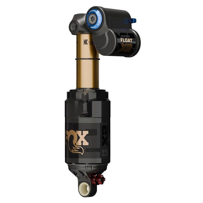 Amortiguador trasero FOX FLOAT X2 de fábrica - Trunnion Métrico 185 x 55 mm, palanca de 2 posiciones, Kashima Coat