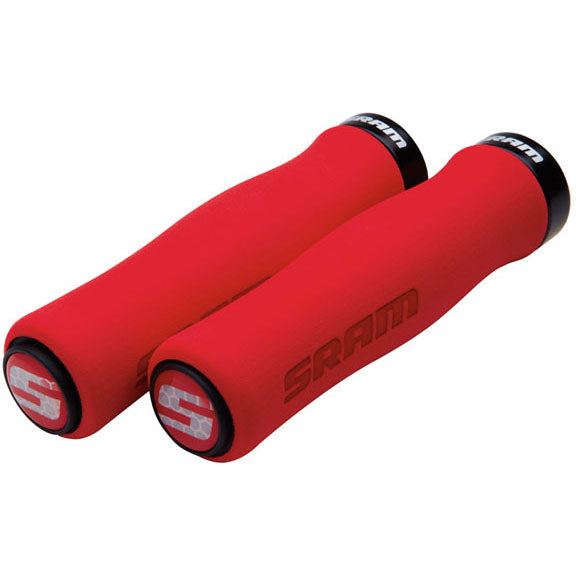 Juego de puños de espuma SRAM Locking MTB Contour en rojo y negro