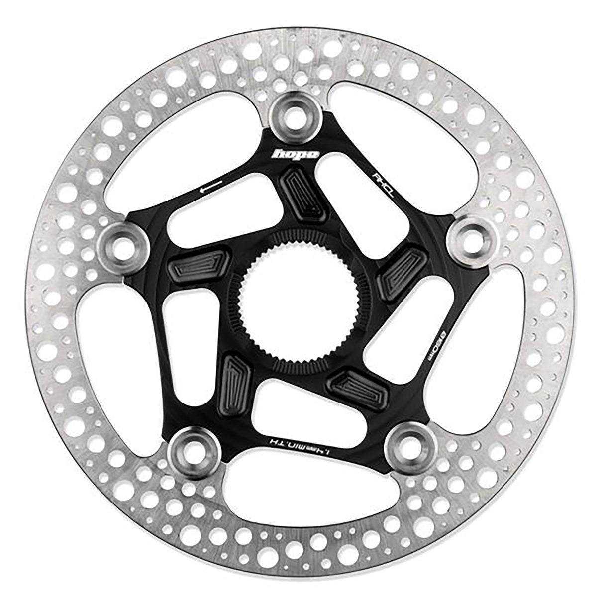Rotor de disco Hope RX de 140 mm con bloqueo central, color negro