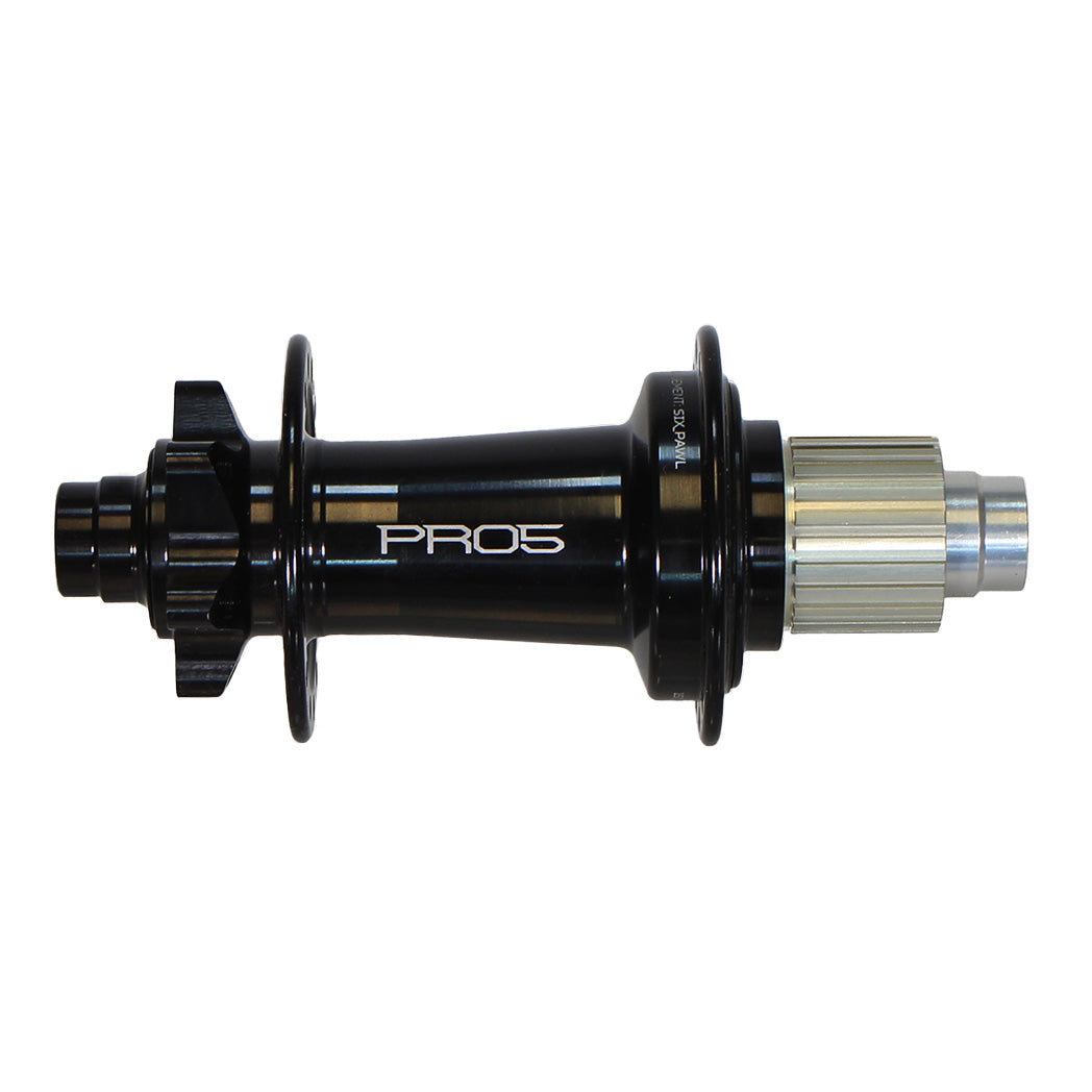 Buje trasero Hope Pro 5 - 12 x 157 mm, 6 tornillos, micro estrías, negro, 32 agujeros