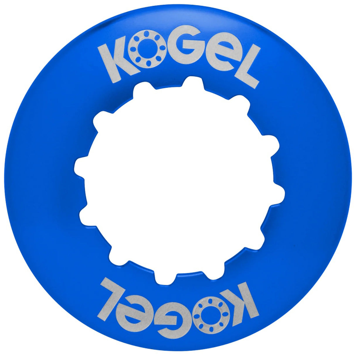 Anillo de bloqueo del rotor con estrías internas y bloqueo central de rodamientos Kogel, color azul