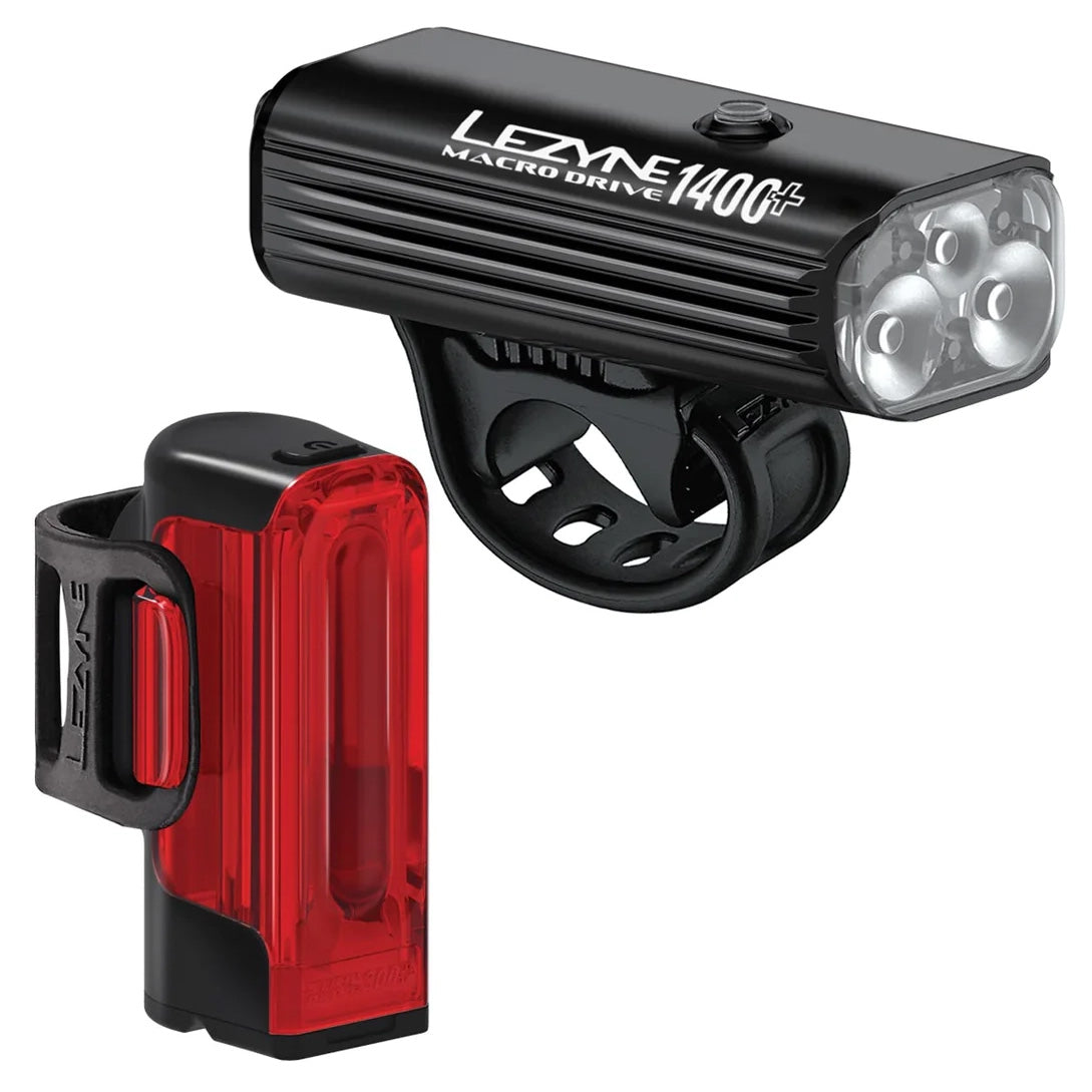 Par de luces Lezyne Macro Drive 1400+ / Strip Drive Pro 400+