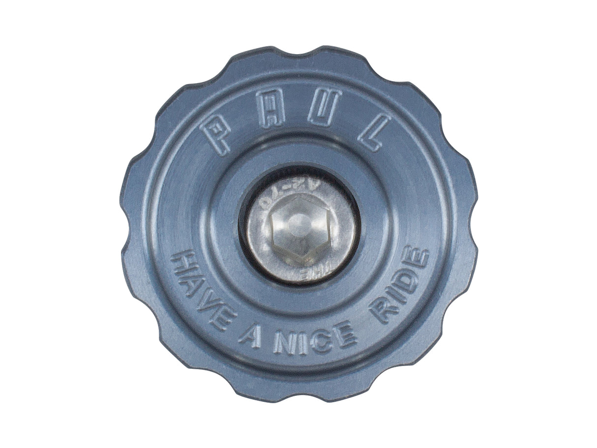 Tapa superior de dirección Klamper de Paul Component Engineering - Aluminio con perno de acero inoxidable, peltre