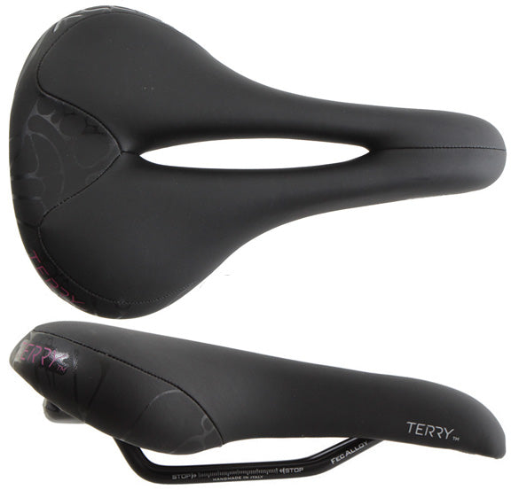 Sillín Terry Butterfly de gel cromado - Negro cromado para mujer