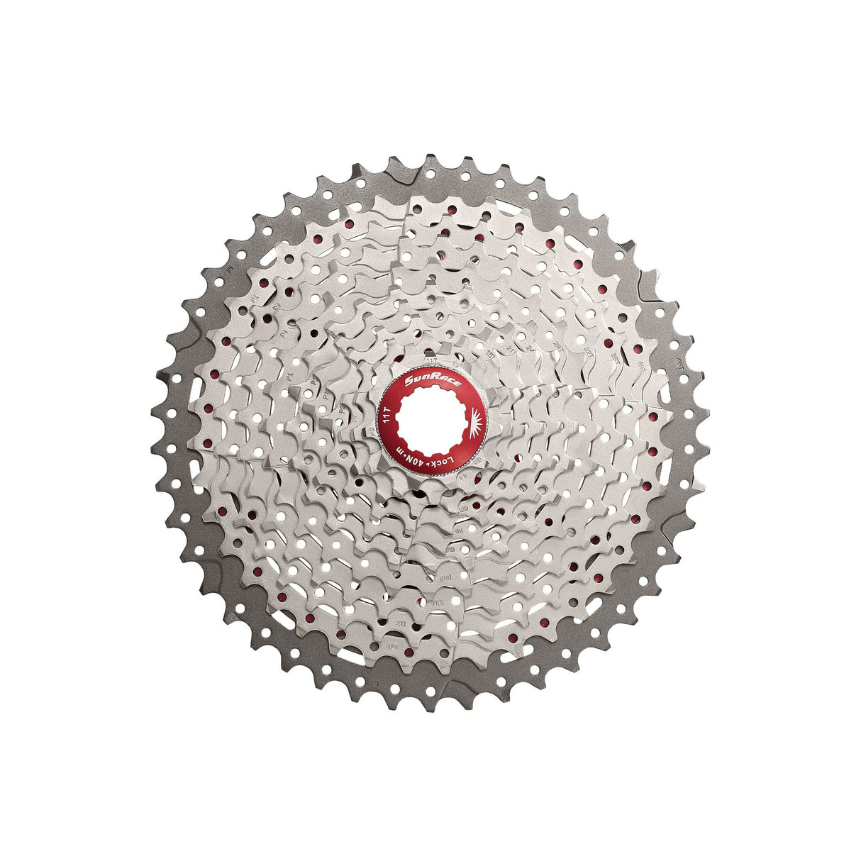 Cassette SunRace MX8 - 11 velocidades 11-46 dientes plateado