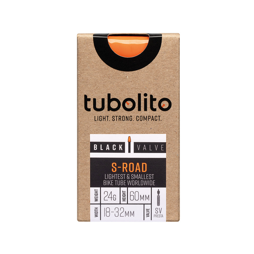 Cámara de carretera Tubolito S-Tubo - 700 x 18-32 mm, válvula Presta de 60 mm, color negro