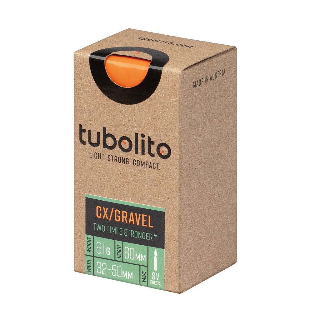 Tubolito Tubo CX/Gravel All Tube - 700 x 32-50 mm, válvula Presta de 60 mm, color naranja