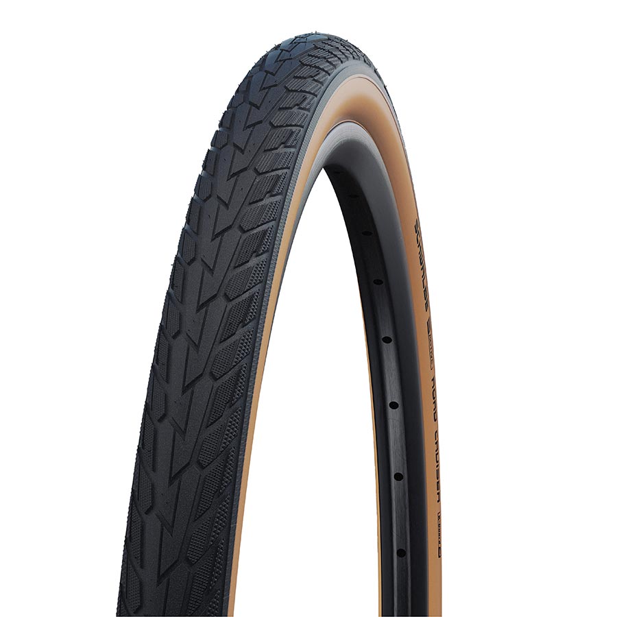 Neumático Schwalbe Road Cruiser Mountain 27x1-1/4 Wire GreenCompound K-Guard 50TPI Negro