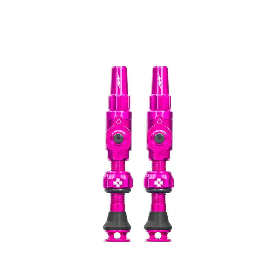 Par de válvulas sin cámara Muc-Off Big Bore Lite de 65 mm - Rosa