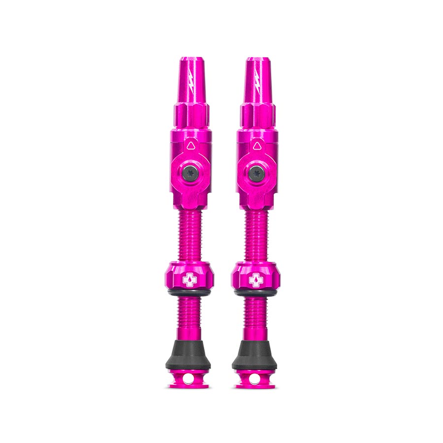 Par de válvulas sin cámara Muc-Off Big Bore Lite de 75 mm - Rosa