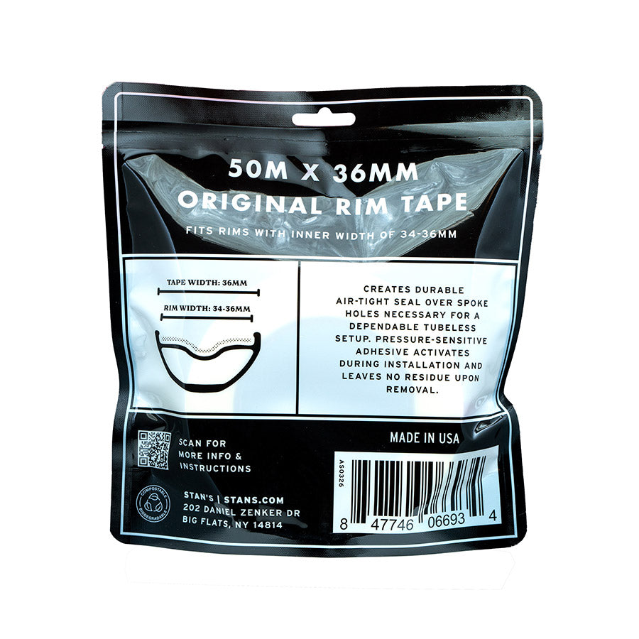 Stans Original Tubeless Rim Tape - 36mm x 50m Roll