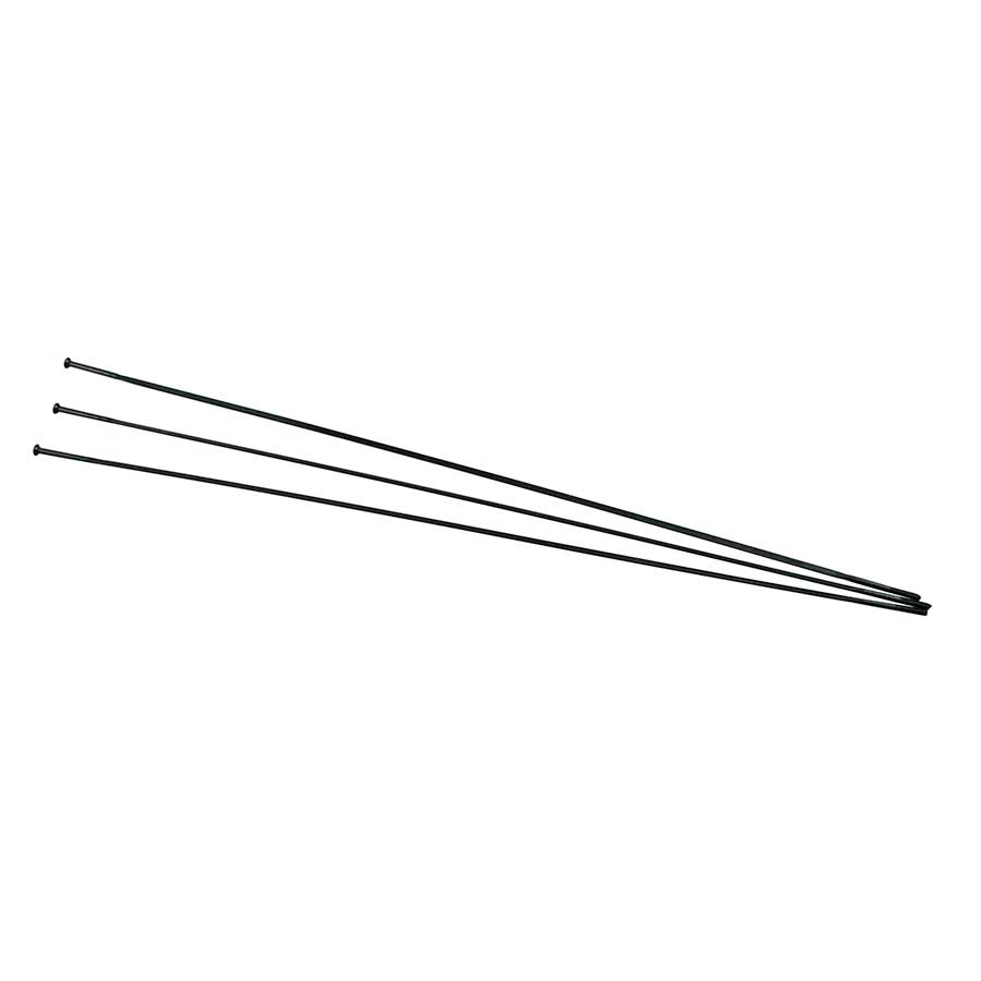 Paquete de 3 radios Zipp Sapim CX-Ray negros de tiro recto de 222 mm