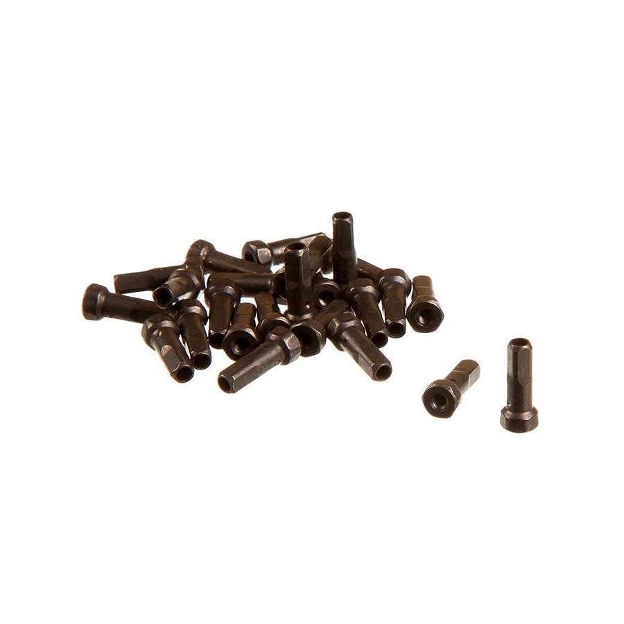 Boquillas de latón Zipp Sapim Secure Lock de 14 mm, color negro, 24 unidades