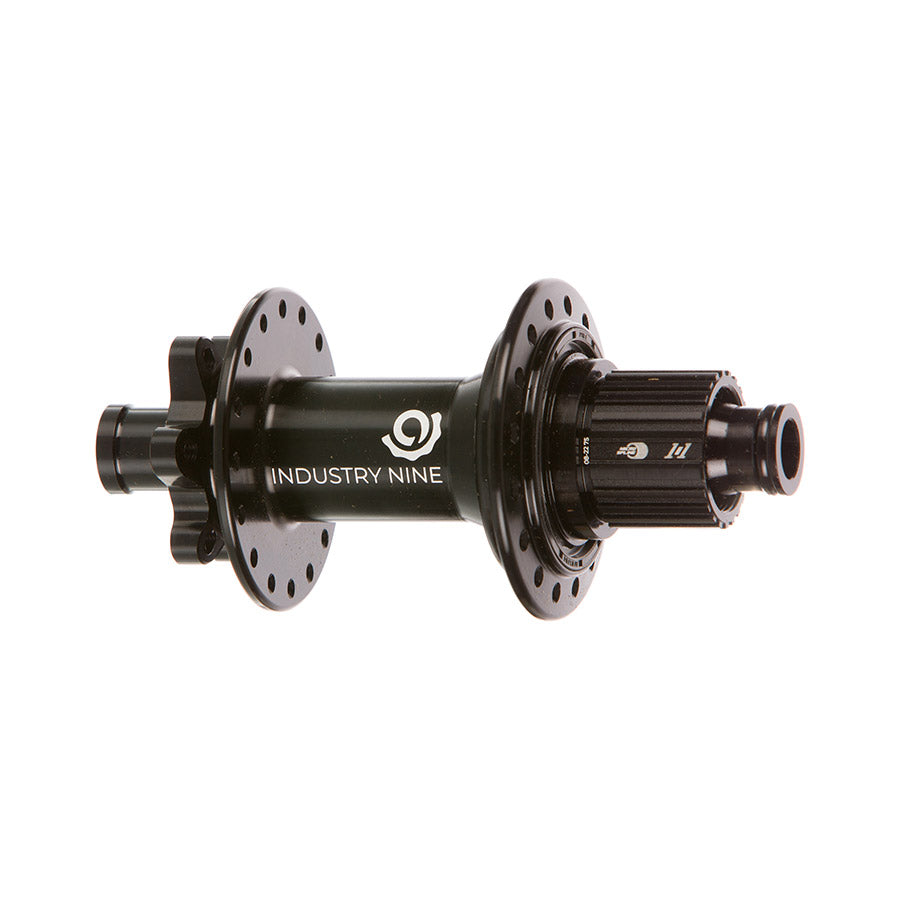 Buje trasero Industry Nine 1/1 Classic - 12 x 148 mm, 6 pernos, micro estrías, negro, 32 agujeros