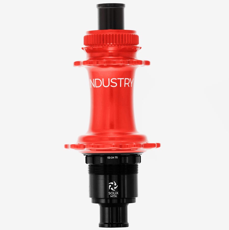 Buje trasero Industry Nine Solix M Classic XD Disc, 28 agujeros, 12 mm, TA, 148 mm, SRAM XD, rojo