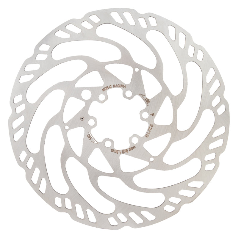 Disco de freno Magura MDR-C - 180 mm, 6 tornillos, plateado, optimizado para bicicletas eléctricas