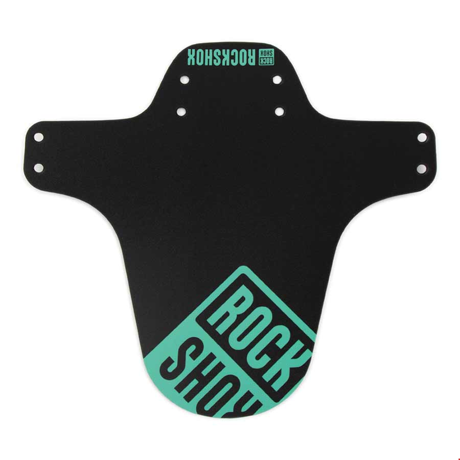 Guardabarros corto RockShox MTB con cierre de cremallera, color negro y verde espuma de mar