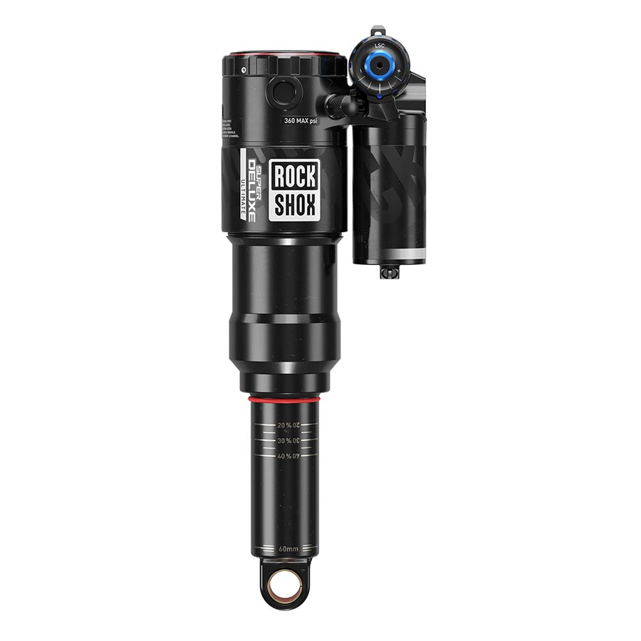 Amortiguador trasero RockShox Super Deluxe Ultimate RC2T - 185 x 55 mm, lineal, aire, 0 neg./2 pos. Token Reb 55/Comp 30 L/O4, muñón estándar C2