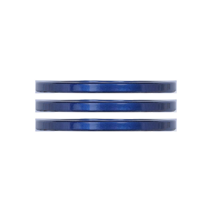 Espaciador para auriculares iRiX de Industry Nine (1-1/8"), altura: 2,5 mm, aluminio azul, 3 unidades