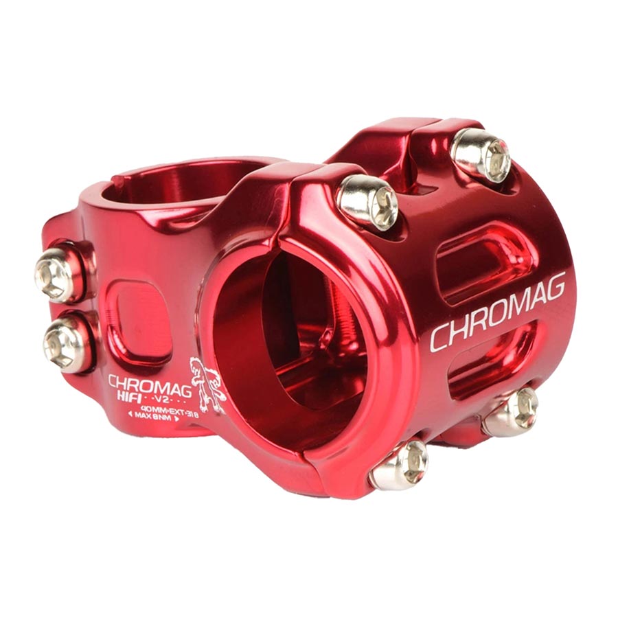 Potencia Chromag Hifi V2 Diámetro: 31,8 mm Longitud: 40 mm Tubo de dirección: 1-1/8 0° Rojo