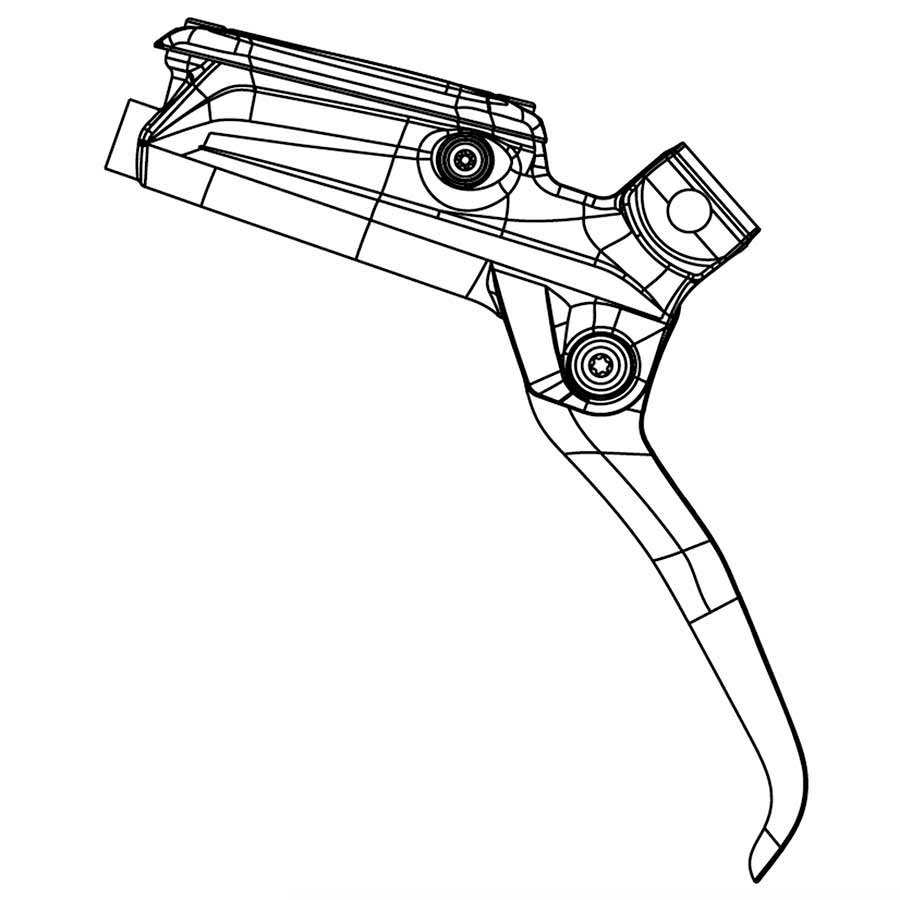 Conjunto de palanca de freno de disco SRAM Level Ultimate - Maneta de carbono versión 2 negra