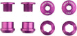 Wolf Tooth 1x Chainring Bolt Set - 6mm Dual Hex Fittings Set/4 Ultraviolet Purple