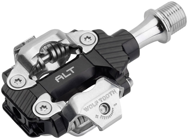 Wolf Tooth ALT XC Clipless Pedals - Dual Sided Clipless Alloy 9/16" BLK Pair Shimano SPD