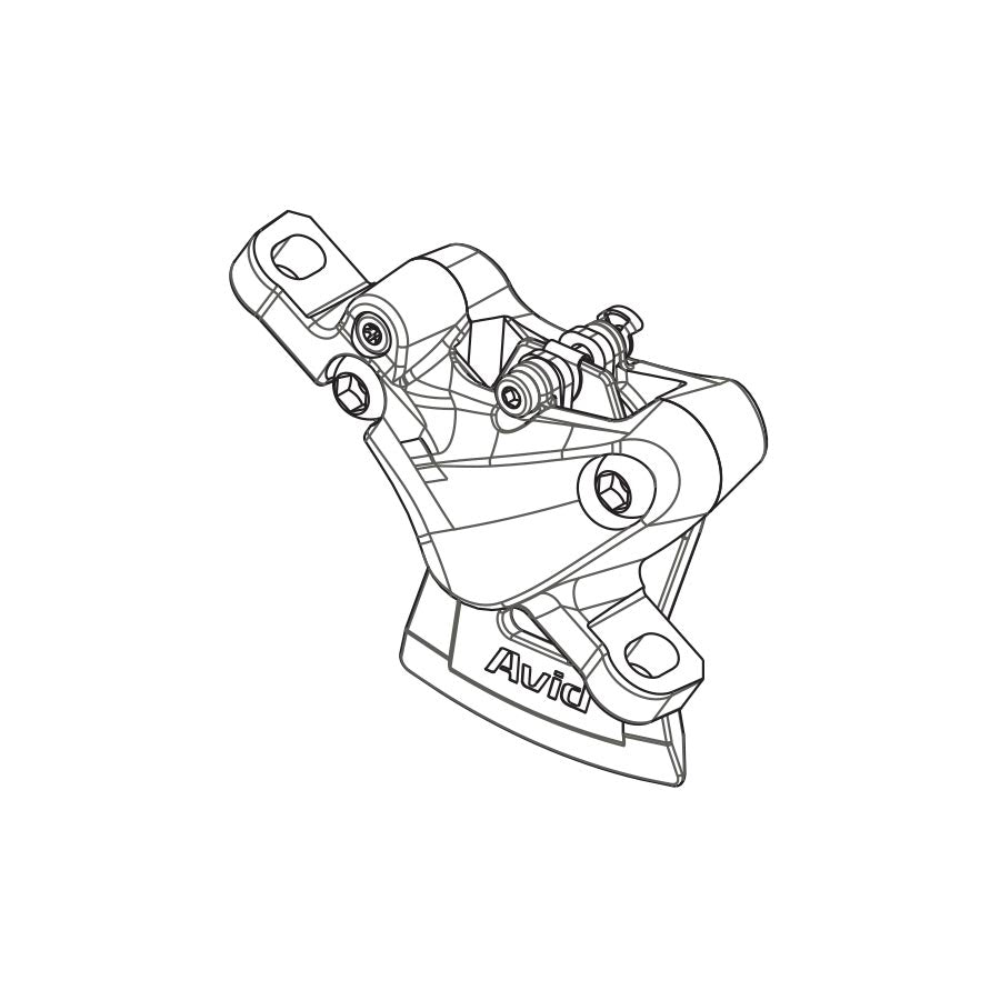 Conjunto de pinza de repuesto SRAM Level TL Post Mount sin CPS Delantero/Trasero Negro brillante