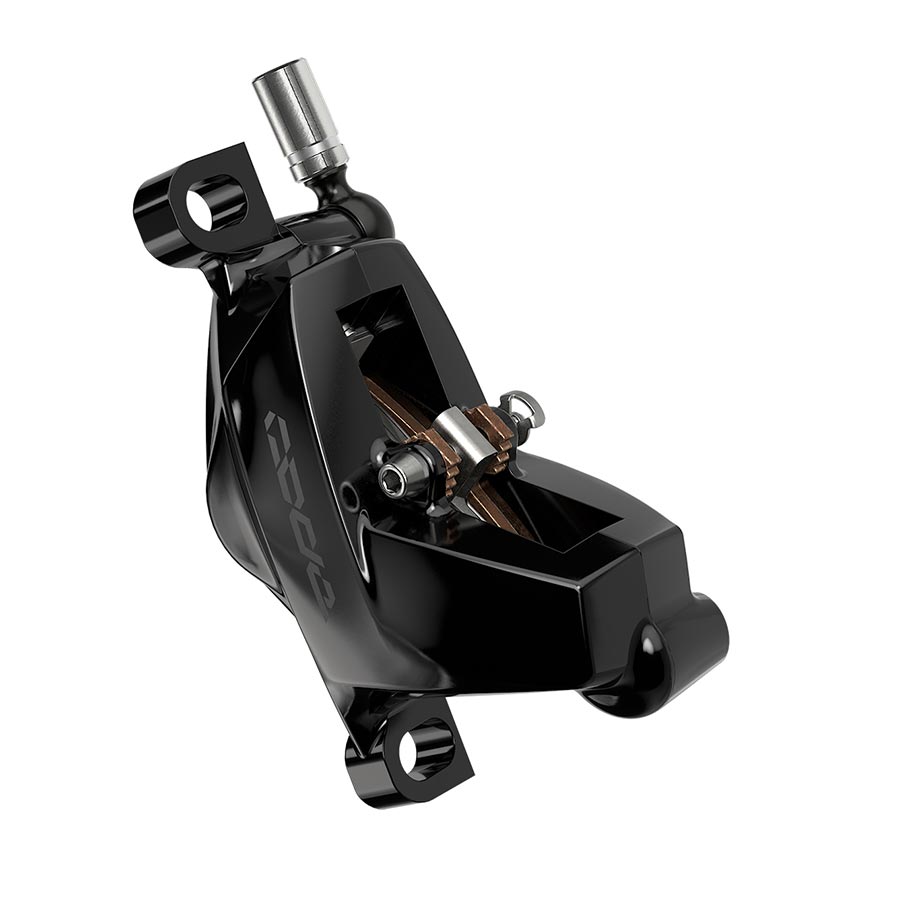 Pinza de freno de disco SRAM Code Silver Stealth (montaje en poste delantero/trasero, 4 pistones, negro, C1)