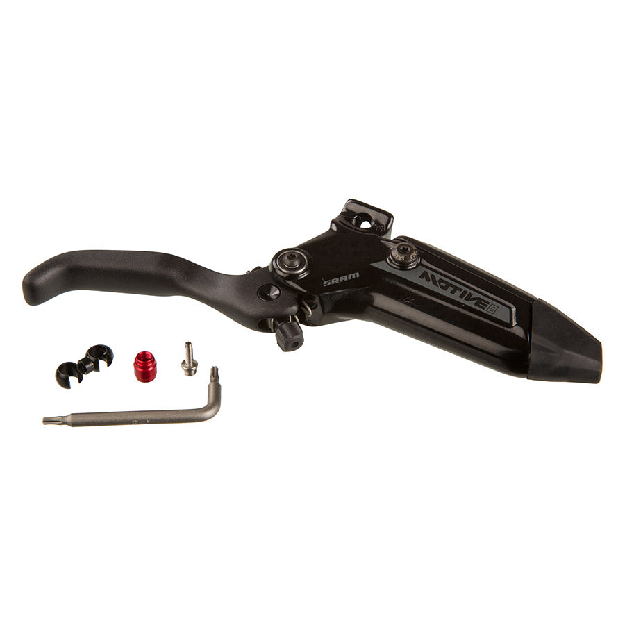 SRAM Motive Silver Disc Brake Lever Assembly - Aluminum Lever Blade Gloss Biack A1+